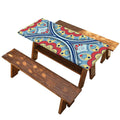 Pastel Ornament Mandala Print Picnic Table Cover