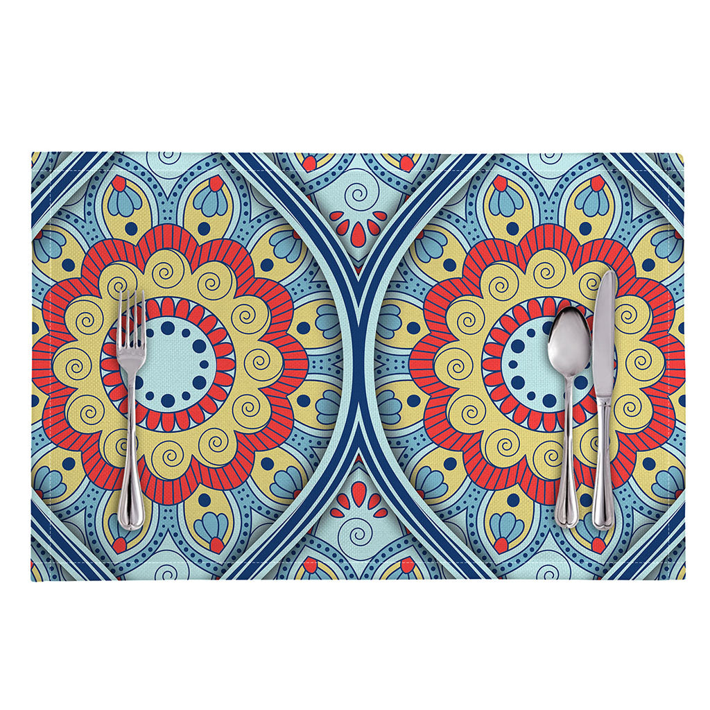 Pastel Ornament Mandala Print Placemat