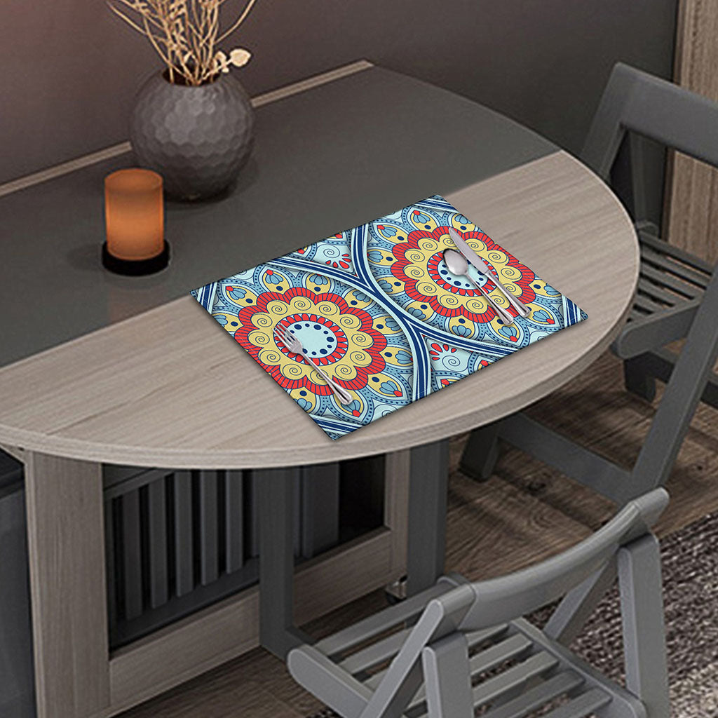 Pastel Ornament Mandala Print Placemat