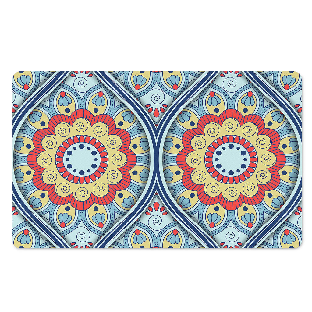 Pastel Ornament Mandala Print Polyester Doormat