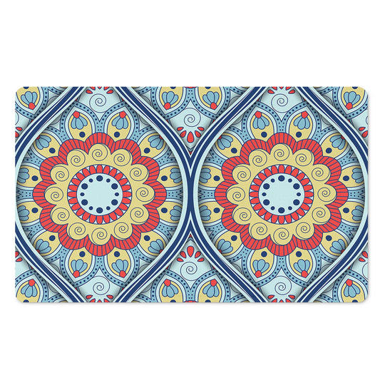 Pastel Ornament Mandala Print Polyester Doormat