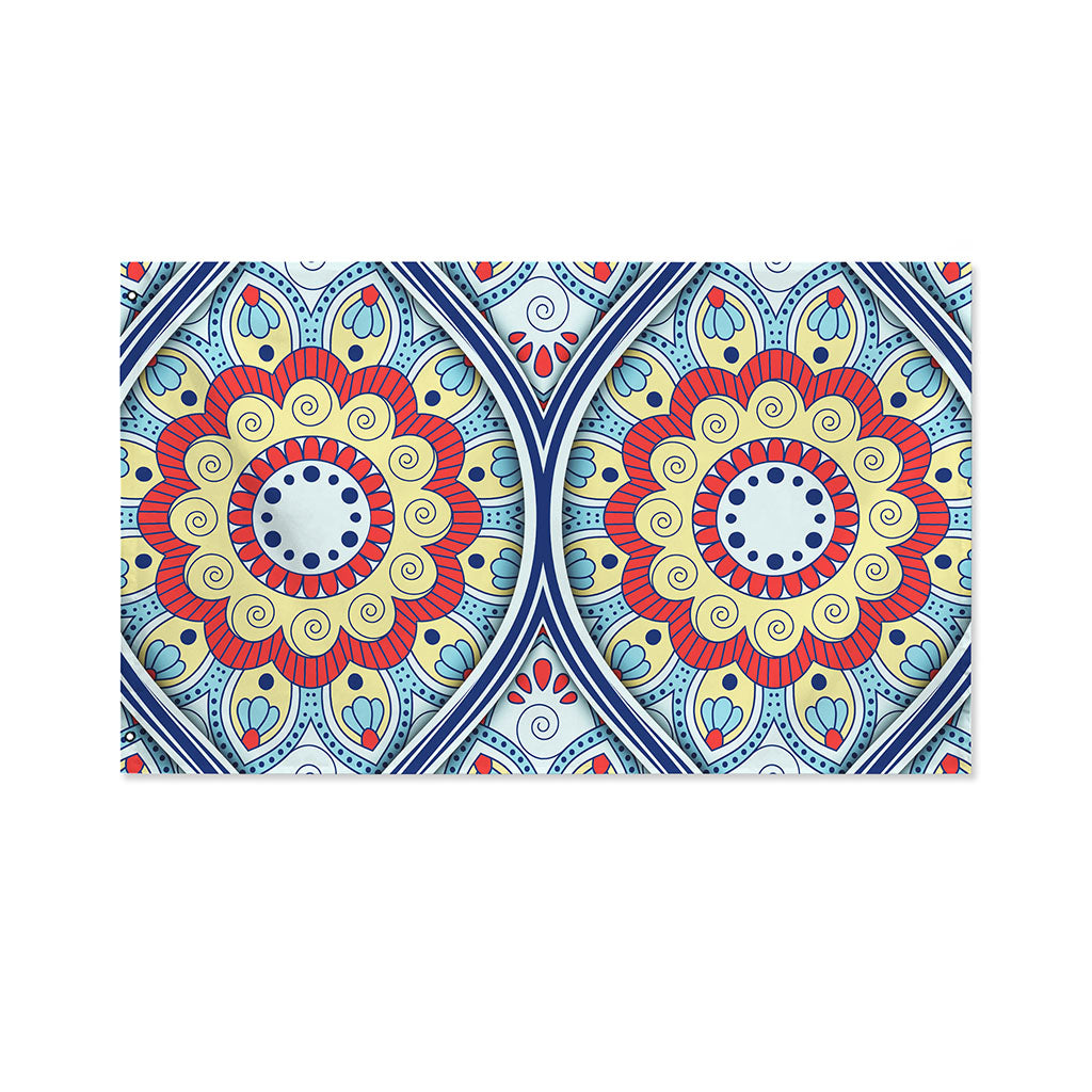 Pastel Ornament Mandala Print Polyester Flag