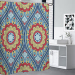 Pastel Ornament Mandala Print Premium Shower Curtain