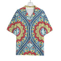 Pastel Ornament Mandala Print Rayon Hawaiian Shirt