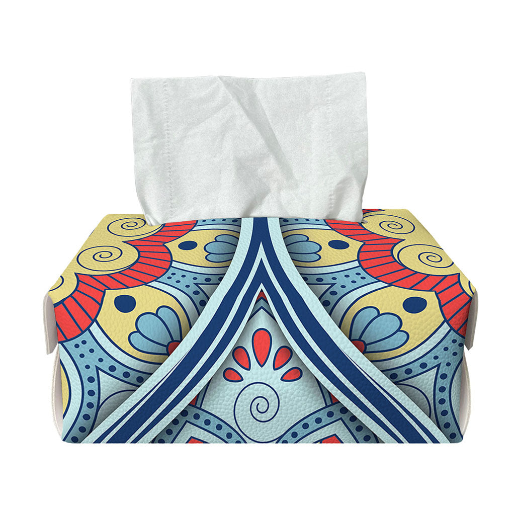 Pastel Ornament Mandala Print Rectangle Tissue Box Cover