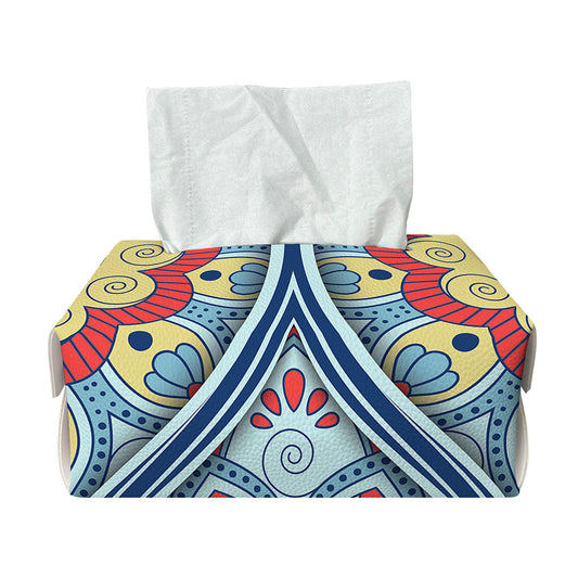 Pastel Ornament Mandala Print Rectangle Tissue Box Cover