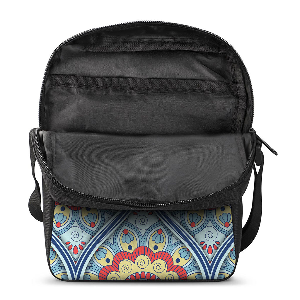 Pastel Ornament Mandala Print Rectangular Crossbody Bag