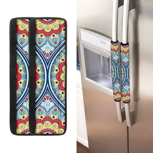Pastel Ornament Mandala Print Refrigerator Handle Covers