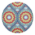 Pastel Ornament Mandala Print Round Blanket