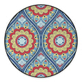 Pastel Ornament Mandala Print Round Floor Mat