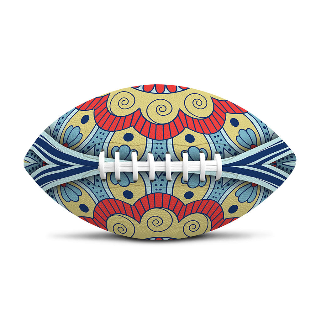 Pastel Ornament Mandala Print Rugby Ball