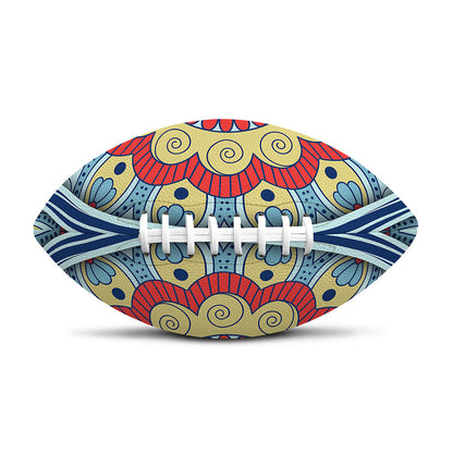 Pastel Ornament Mandala Print Rugby Ball
