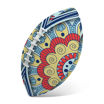 Pastel Ornament Mandala Print Rugby Ball
