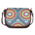 Pastel Ornament Mandala Print Saddle Bag