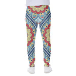 Pastel Ornament Mandala Print Scuba Joggers