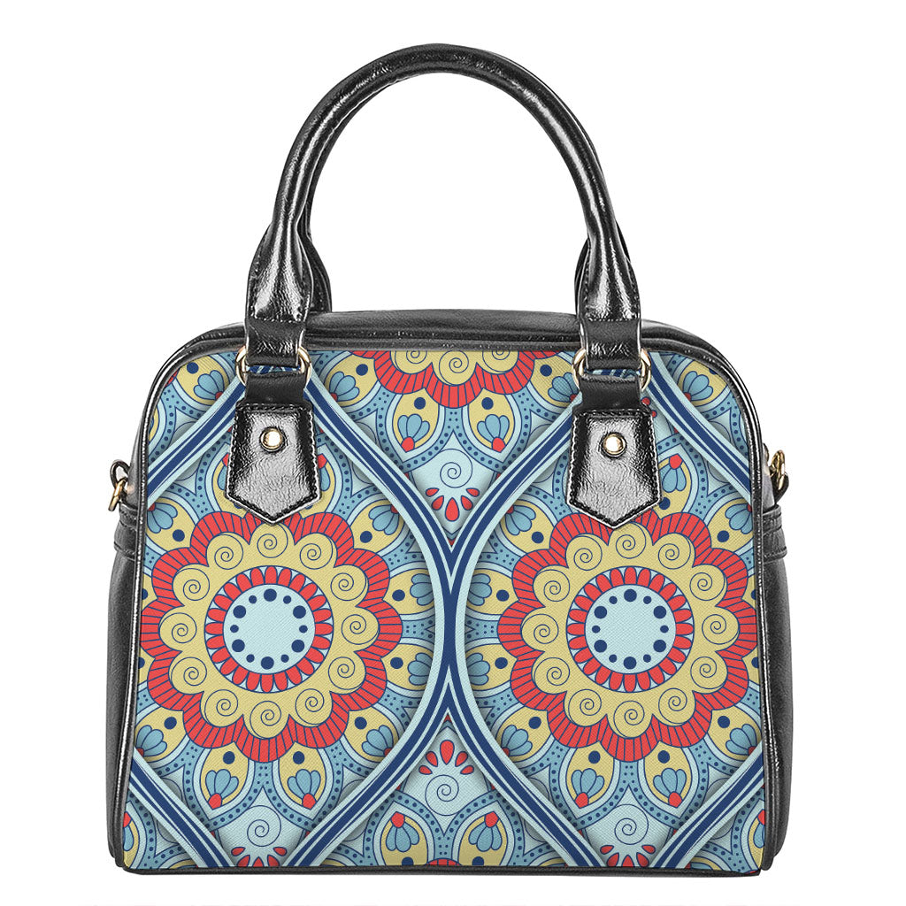 Pastel Ornament Mandala Print Shoulder Handbag