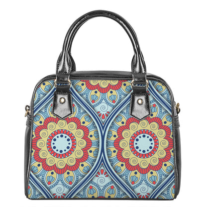 Pastel Ornament Mandala Print Shoulder Handbag