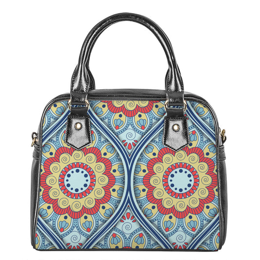 Pastel Ornament Mandala Print Shoulder Handbag