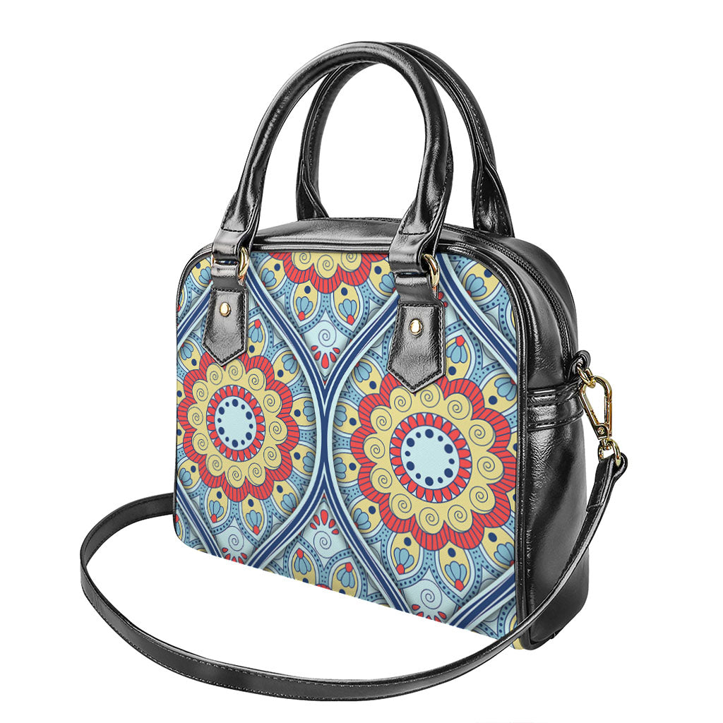 Pastel Ornament Mandala Print Shoulder Handbag