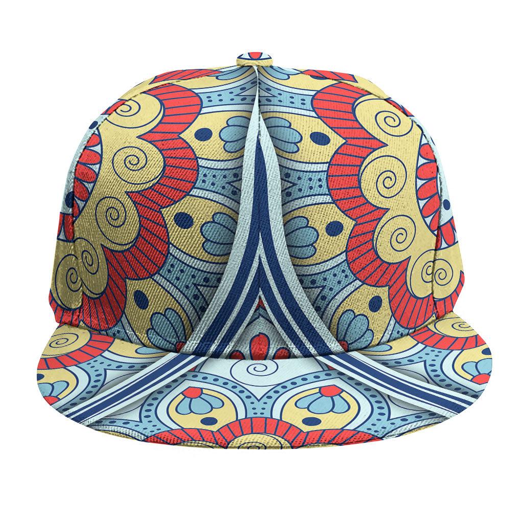 Pastel Ornament Mandala Print Snapback Cap
