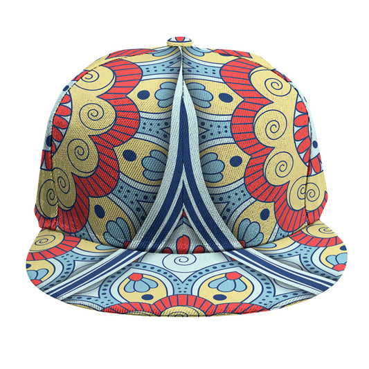 Pastel Ornament Mandala Print Snapback Cap