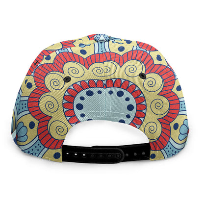 Pastel Ornament Mandala Print Snapback Cap