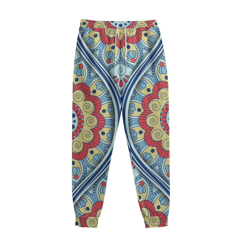 Pastel Ornament Mandala Print Sweatpants