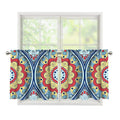 Pastel Ornament Mandala Print Tier Curtains