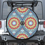 Pastel Ornament Mandala Print Tire Cover With Camera Hole