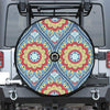 Pastel Ornament Mandala Print Tire Cover With Camera Hole