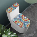 Pastel Ornament Mandala Print Toilet Lid And Tank Cover Set