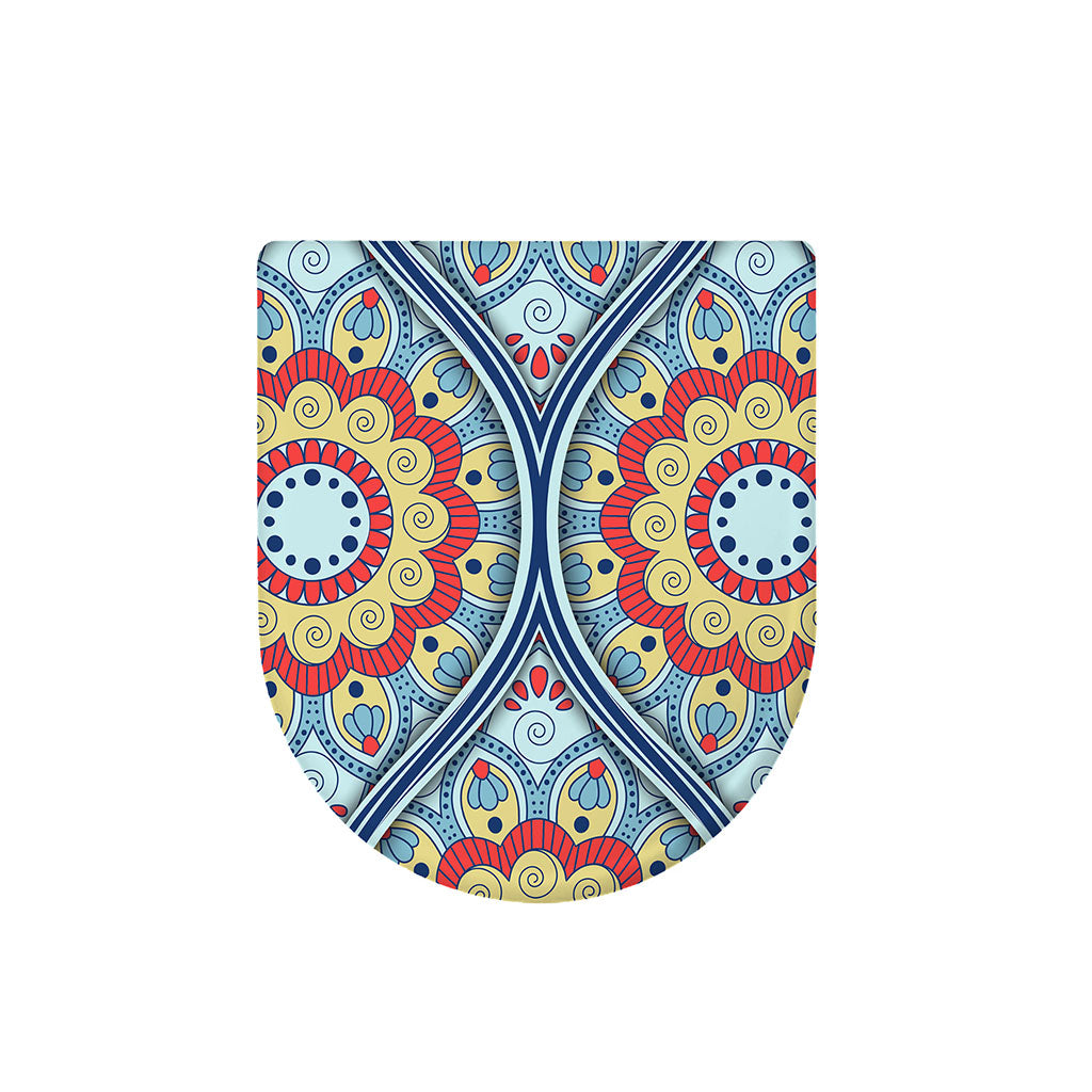 Pastel Ornament Mandala Print Toilet Lid Cover