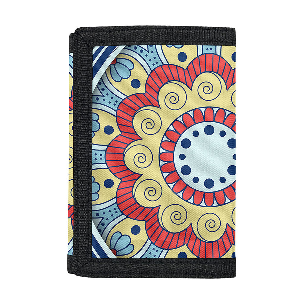 Pastel Ornament Mandala Print Trifold Wallet