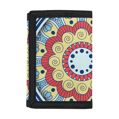 Pastel Ornament Mandala Print Trifold Wallet