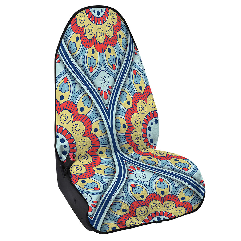 Pastel Ornament Mandala Print Waterproof Car Seat Cover
