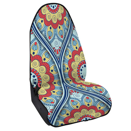 Pastel Ornament Mandala Print Waterproof Car Seat Cover