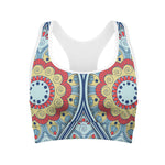 Pastel Ornament Mandala Print Women's Sports Bra