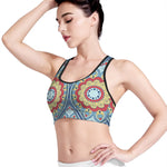 Pastel Ornament Mandala Print Women's Sports Bra