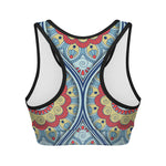 Pastel Ornament Mandala Print Women's Sports Bra