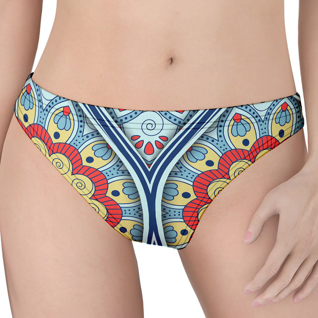 Pastel Ornament Mandala Print Women's Thong