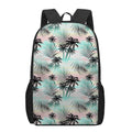 Pastel Palm Tree Pattern Print 17 Inch Backpack