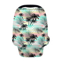 Pastel Palm Tree Pattern Print Baby Seat Cover