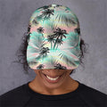 Pastel Palm Tree Pattern Print Baseball Cap