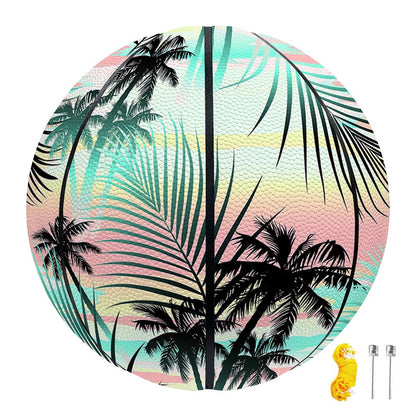 Pastel Palm Tree Pattern Print Basketball