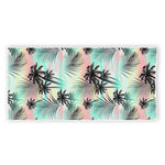 Pastel Palm Tree Pattern Print Beach Towel