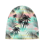 Pastel Palm Tree Pattern Print Beanie