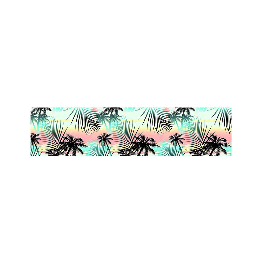 Pastel Palm Tree Pattern Print Bed Runner