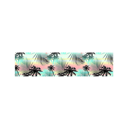 Pastel Palm Tree Pattern Print Bed Runner