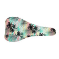 Pastel Palm Tree Pattern Print Bicycle Seat Cover