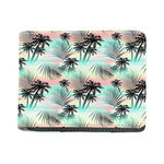 Pastel Palm Tree Pattern Print Bifold Wallet